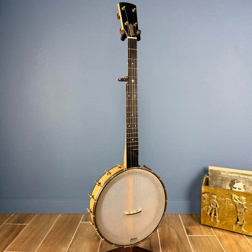 Rickard Dobson 12" Banjo with Antiqued Brass Hardware Rickard 5 String Banjos