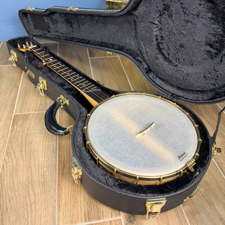 Rickard Dobson 12" Banjo with Antiqued Brass Hardware Rickard 5 String Banjos