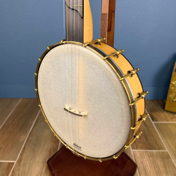 Rickard Dobson 12" Banjo with Antiqued Brass Hardware Rickard 5 String Banjos