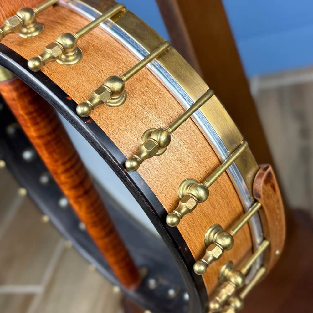 Starr Limited Edition 11" Cherry Rolled Brass Tone Ring 5-String Openback Banjo Starr Banjos 5 String Banjos