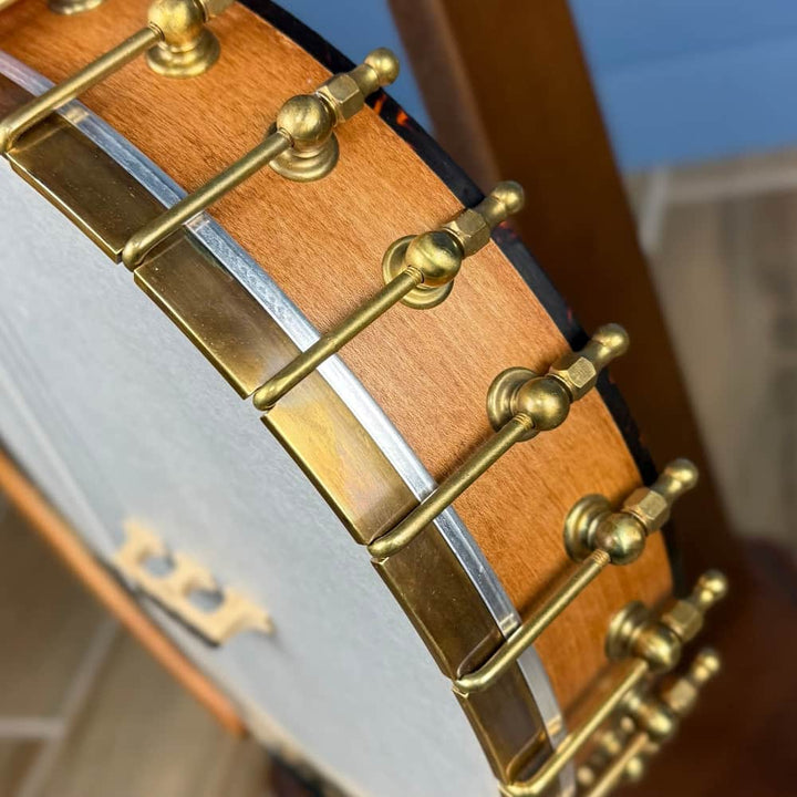 Starr Limited Edition 11" Cherry Rolled Brass Tone Ring 5-String Openback Banjo Starr Banjos 5 String Banjos