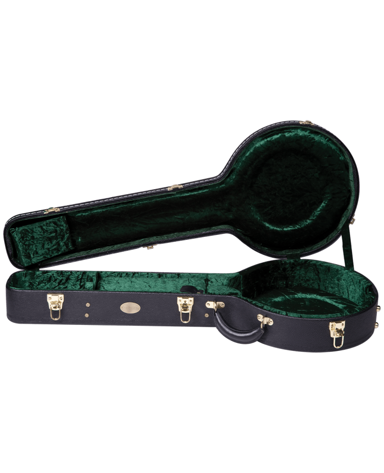 Superior Deluxe Hardshell Resonator Banjo Case Saga Musical Instruments Banjo Cases Black
