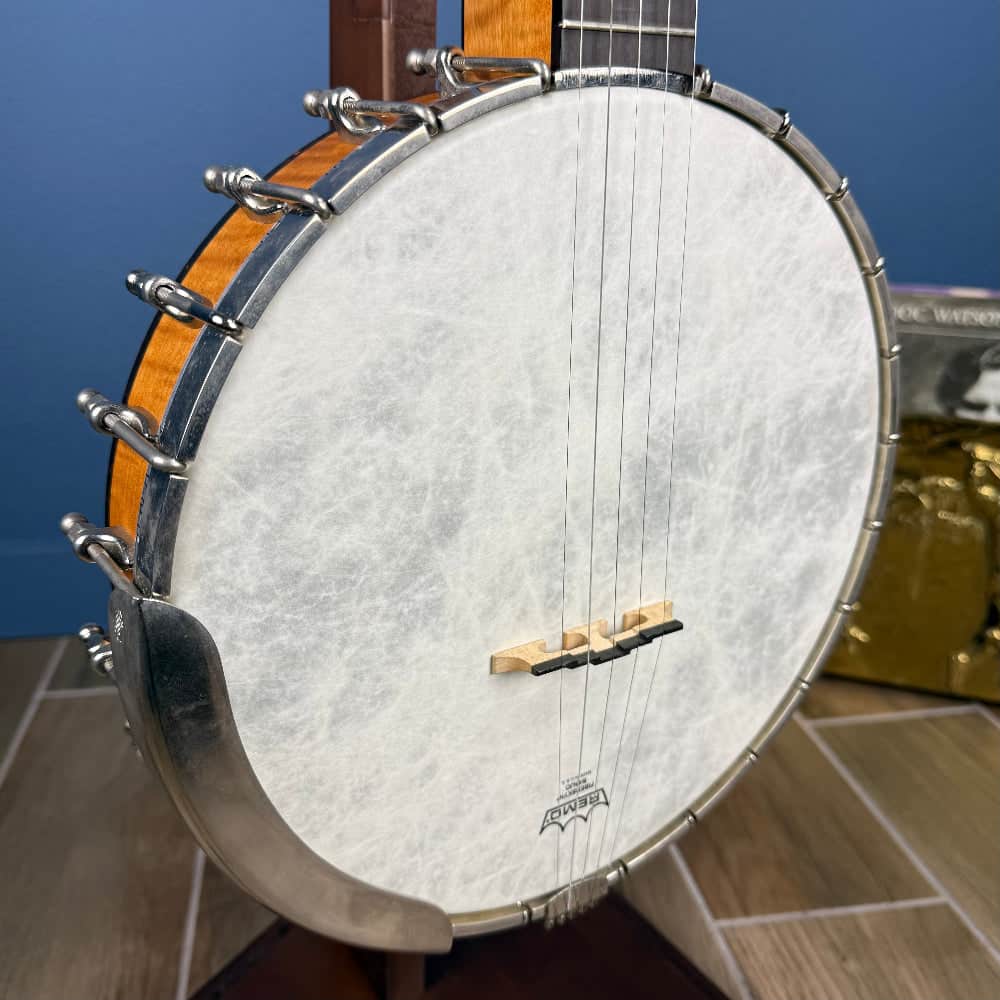 Used Ome Juniper Deluxe Silver Bell Tone Ring 5-string Openback Banjo Banjo Studio