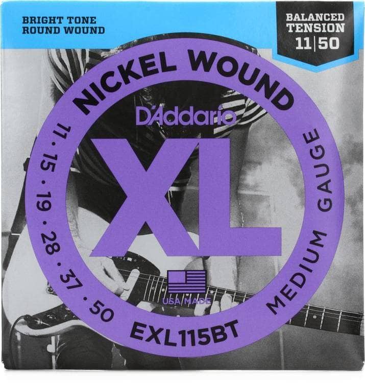 D'Addario EXL115BT XL Nickel Wound Medium Electric Guitar Strings - .011-.050 Balanced Tension Medium Banjo Studio
