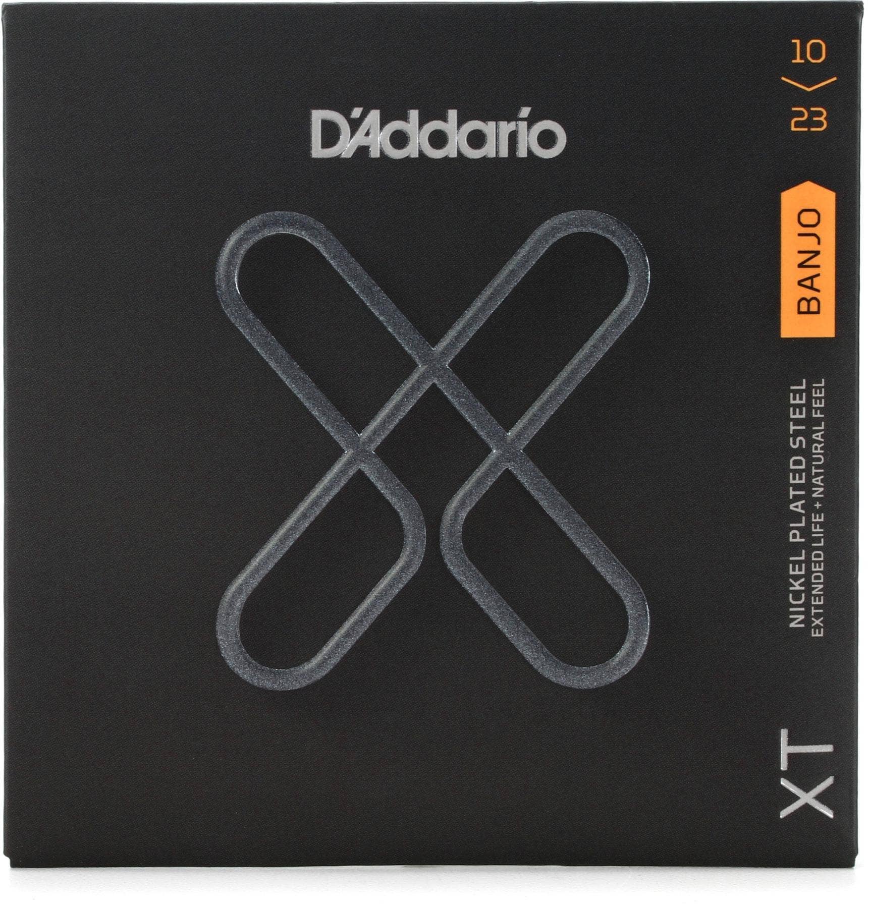 D'Addario XT Nickel Plated Steel Banjo Strings, Medium, 10-23 (XTJ1023) Banjo Studio