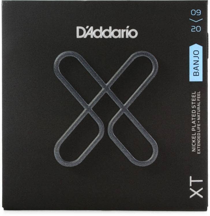 D'Addario XTJ0920 XT Nickel Plated Steel 5-string Banjo Strings - .009-.020 Light D'Addario Guitar Strings