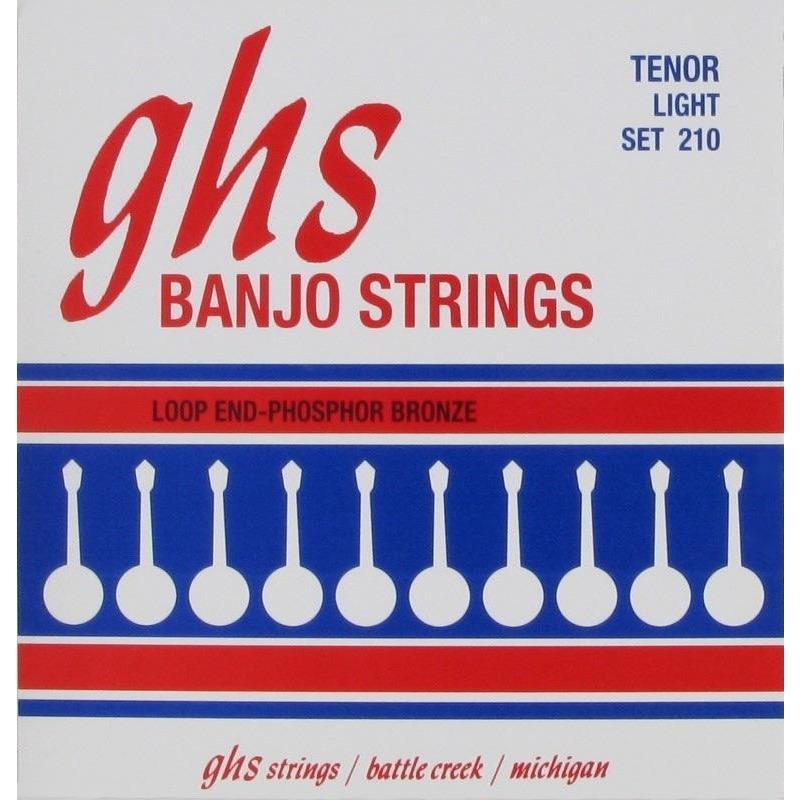 GHS 210 Phosphor Bronze Tenor Banjo Strings, Light 9-28 GHS Banjo Strings