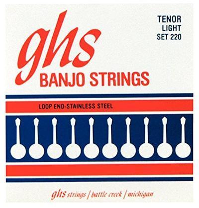 GHS 220 Stainless Steel Tenor Banjo Strings, Light 10.5-28 GHS Banjo Strings