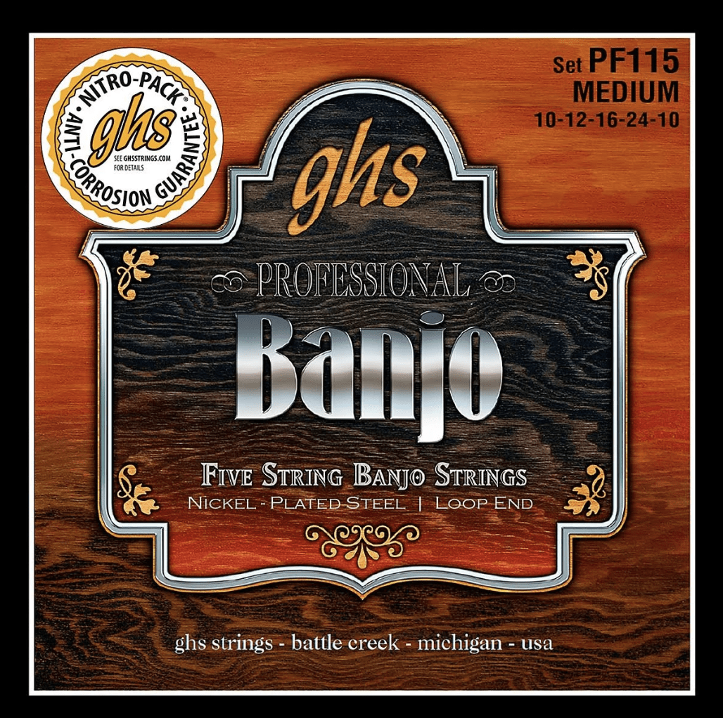 GHS Banjo Strings - Medium PF115 - Banjo Studio