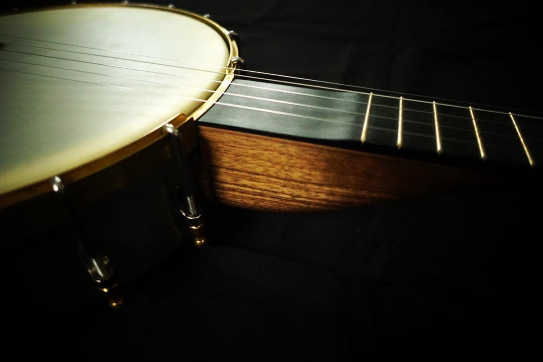 Pisgah Walnut Rambler Dobson A-Scale Banjo with Antique Brass Hardware Pisgah 5 String Banjos